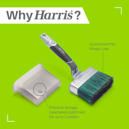 Harris Ultimate Shed & Fence Exterior Woodwork Swan Neck Paint Brush | 120mm Grey
