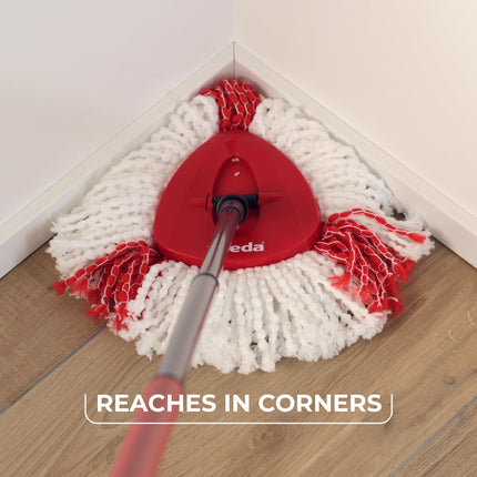 Vileda Turbo 2-in-1 Microfibre Mop and Bucket Set, Spin Mop for Cleaning Floors, Set of 1x Mop and 1x Bucket