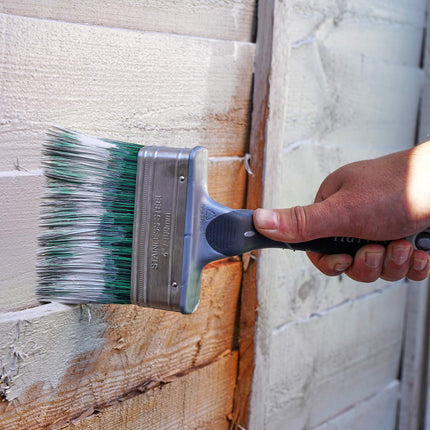 Harris Ultimate Shed & Fence Exterior Woodwork Swan Neck Paint Brush | 120mm Grey