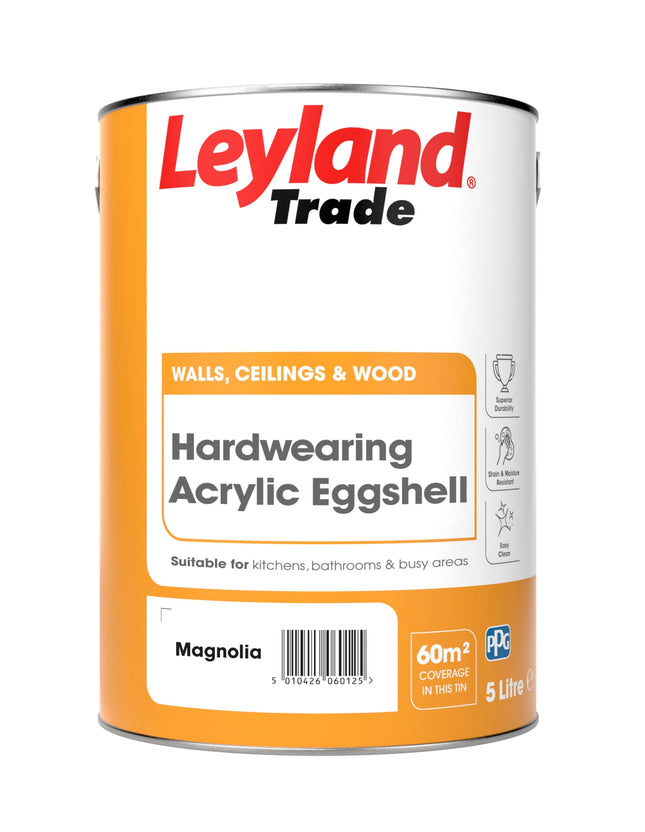 Leyland Trade Acrylic Eggshell Paint - Magnolia 5L