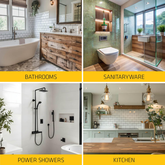 Everbuild Everflex 500 Bath And Sanitary Silicone – Interior And Exterior Application – Anti-Fungal – Quick Curing – White – 295ml Cartridge