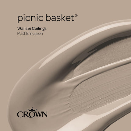 Crown Walls & Ceilings Matt Emulsion Paint, Size 2.5L, Picnic Basket