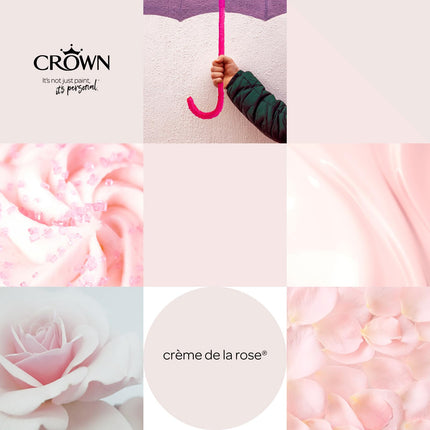 Crown Walls & Ceilings Matt Emulsion Paint, Size 2.5L, Creme De La Rose