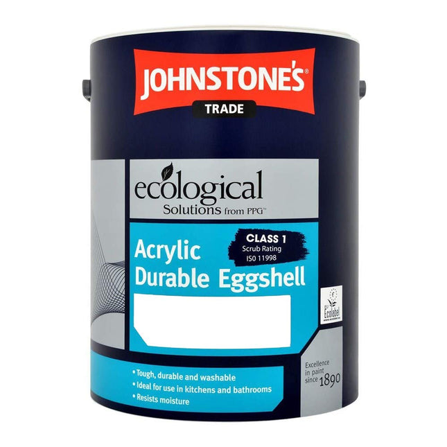 5LTR - JOHNSTONES Trade Acrylic Eggshell Brilliant White