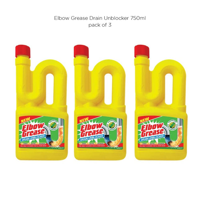 Elbow Grease Drain/Sink Unblocker - Heavy Duty Cleaner- Quickly and Easily Remove Sinks, Baths, Showers Blockage – All-in-One Drain Unblocking Kit(Elbow Grease Drain Unblocker Liquid-PK03)