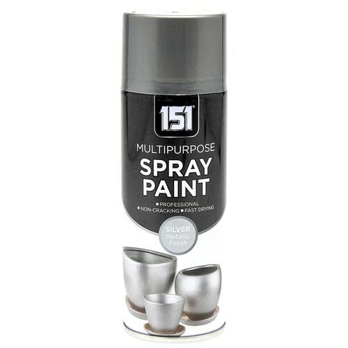 Swiss Signature 1 x 151 Metallic Silver Spray Paint 400ml - Multi-Purpose Use, Spray for Metal and Wooden Furniture, Ornaments, Decorative Items and Much More for Interior & Exterior