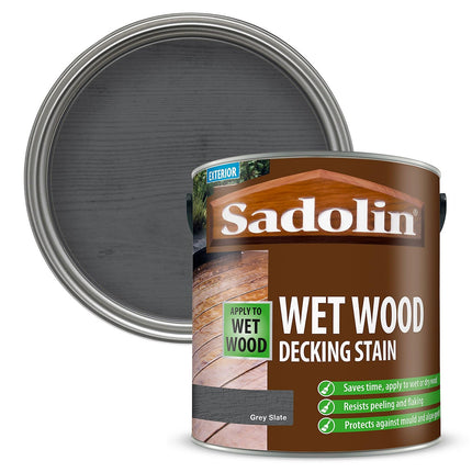 Sadolin Wet Wood Decking Stain 2.5 litre Colour - Grey Slate
