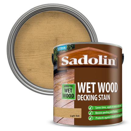 Sadolin Wet Wood Decking Stain 2.5 litre Colour - Light Oak