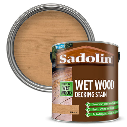 Sadolin Wet Wood Decking Stain 2.5 litre Colour - Natural