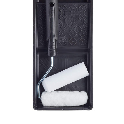 Harris 101092201 Essentials Mini Roller Set for Walls & Ceilings with Tray and Frame, 4” Emulsion & Gloss Roller Sleeves