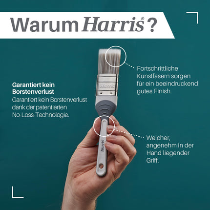 Harris Seriously Good Paintbrush Set, 5 Brush Pack, 1 x 0.5, 1 x 1, 1 x 1.5, 2 x 2 Paint Brushes