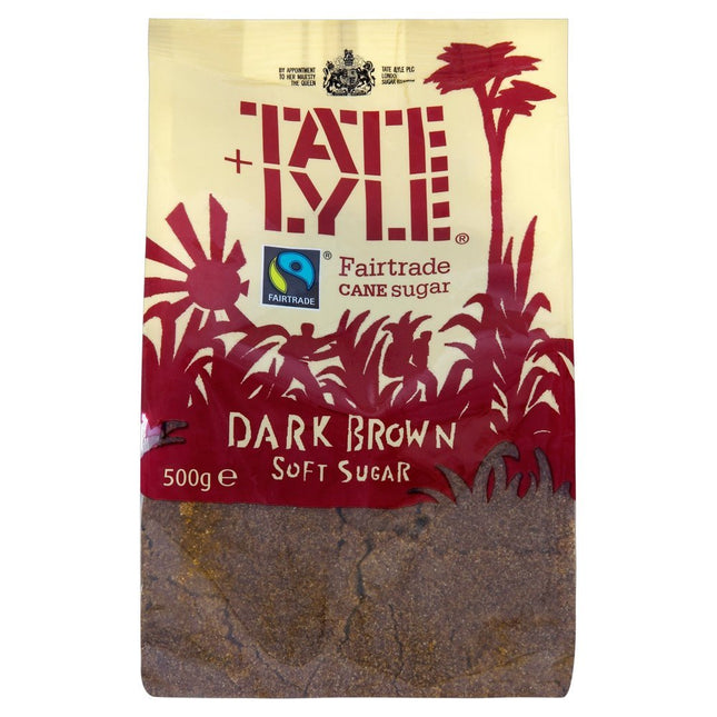 Tate and Lyle Fairtrade Dark Brown Soft Sugar 500 G (pack Of 10)