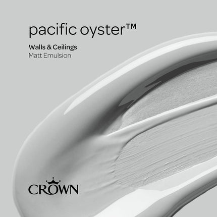 Crown Walls & Ceilings Matt Emulsion Paint, Size 2.5L, Pacific Oyster