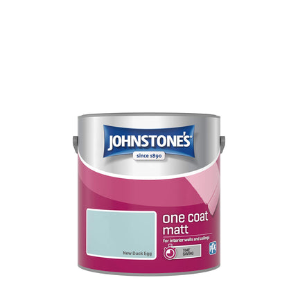 Johnstone's One Coat Matt Emulsion Paint - New Duck Egg 2.5L