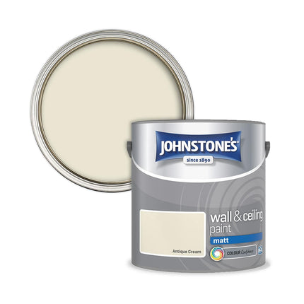 Johnstone's 304003 2.5 Litre Matt Emulsion Paint - Antique Cream