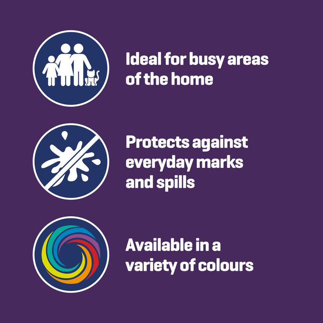 Johnstone's - Washable Paint - Forest Stroll - Matt Finish - Emulsion Paint - Highly Durable - Stain Resistant - Non Toxic & Low Odour - 12m2 Coverage per Litre - 2.5L(Packaging may vary)