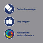 Johnstone's - Wall & Ceiling Paint - Ballet Slipper - Matt Finish - Emulsion Paint - Fantastic Coverage - Easy to Apply - Dry in 1-2 Hours - 12m2 Coverage per Litre - 2.5L