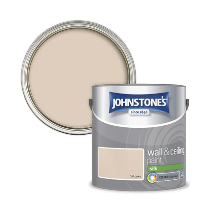 Johnstone's 306582 Vinyl Silk Emulsion - Oatcake,2.5