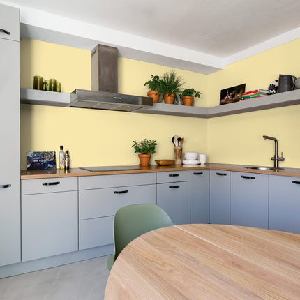 Johnstone's - Kitchen Paint - Lemon Daze - Matt Finish - Grease & Stain Resistant - Suitable for Kitchen Walls & Ceilings - Highly Durable - Low Odour - 12m2 Coverage per Litre - 2.5L
