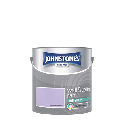 Johnstone's - Wall & Ceiling Paint - Sweet Lavendar - Soft Sheen Finish - Emulsion Paint - Fantastic Coverage - Easy to Apply - Dry in 1-2 Hours - 12m2 Coverage per Litre - 2.5L