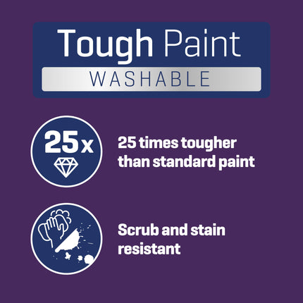 Johnstone's - Washable Paint - Ivory Spray - Matt Finish - Emulsion Paint - Highly Durable - Stain Resistant - Non Toxic & Low Odour - 12m2 Coverage per Litre - 2.5L