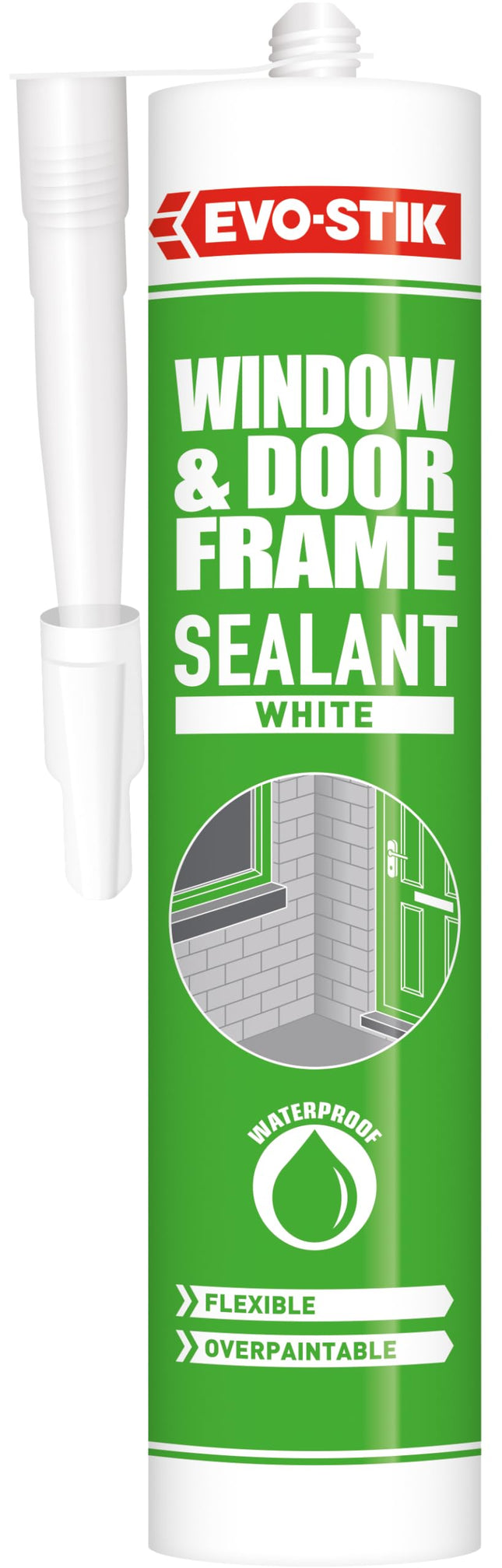 EVO-STIK Window & Door Frame Sealant White - 290ml - Waterproof - Flexible - Overpaintable - Lasts up to 15 Years