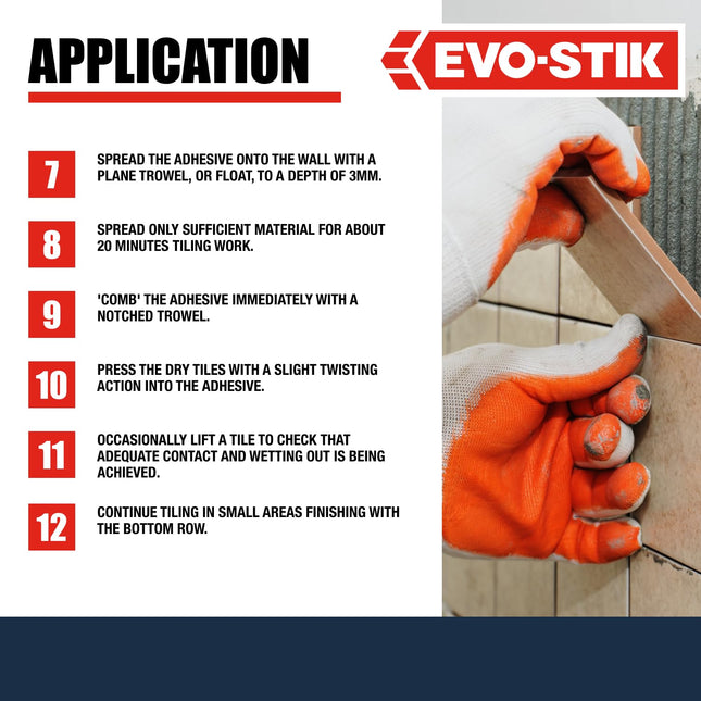 EVO-STIK Mould Resistant Wall Tile Adhesive & Grout White - 2.5L - 2-in-1 Adhesive & Grout for Bathrooms - Ready-Mixed - Waterproof - Kitchens & Showers
