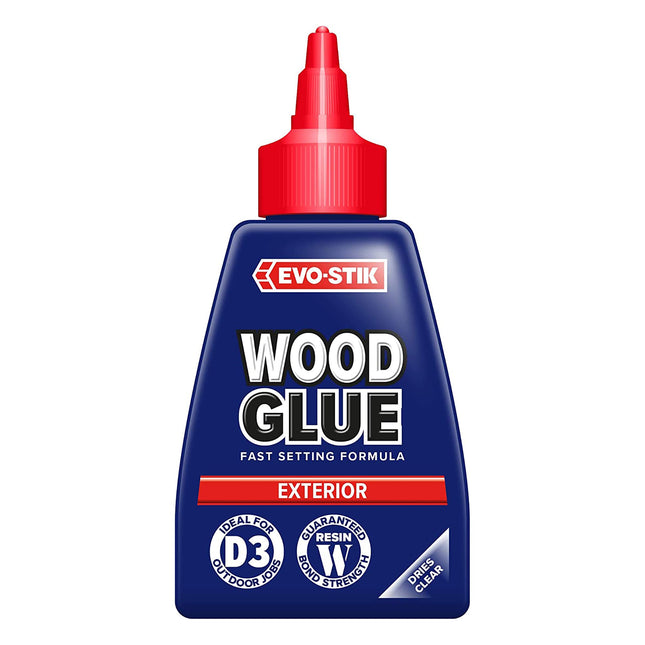 EVO-STIK Exterior Wood Glue 250ml - D3 - Weatherproof - Extra Strong - Fast Setting Glue - Dries Clear - Suitable For All Wood Types