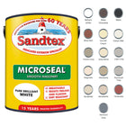 Sandtex Microseal Smooth Masonry Paints - 2.5L/5L/7.5L/10L - Multi Colour Choices